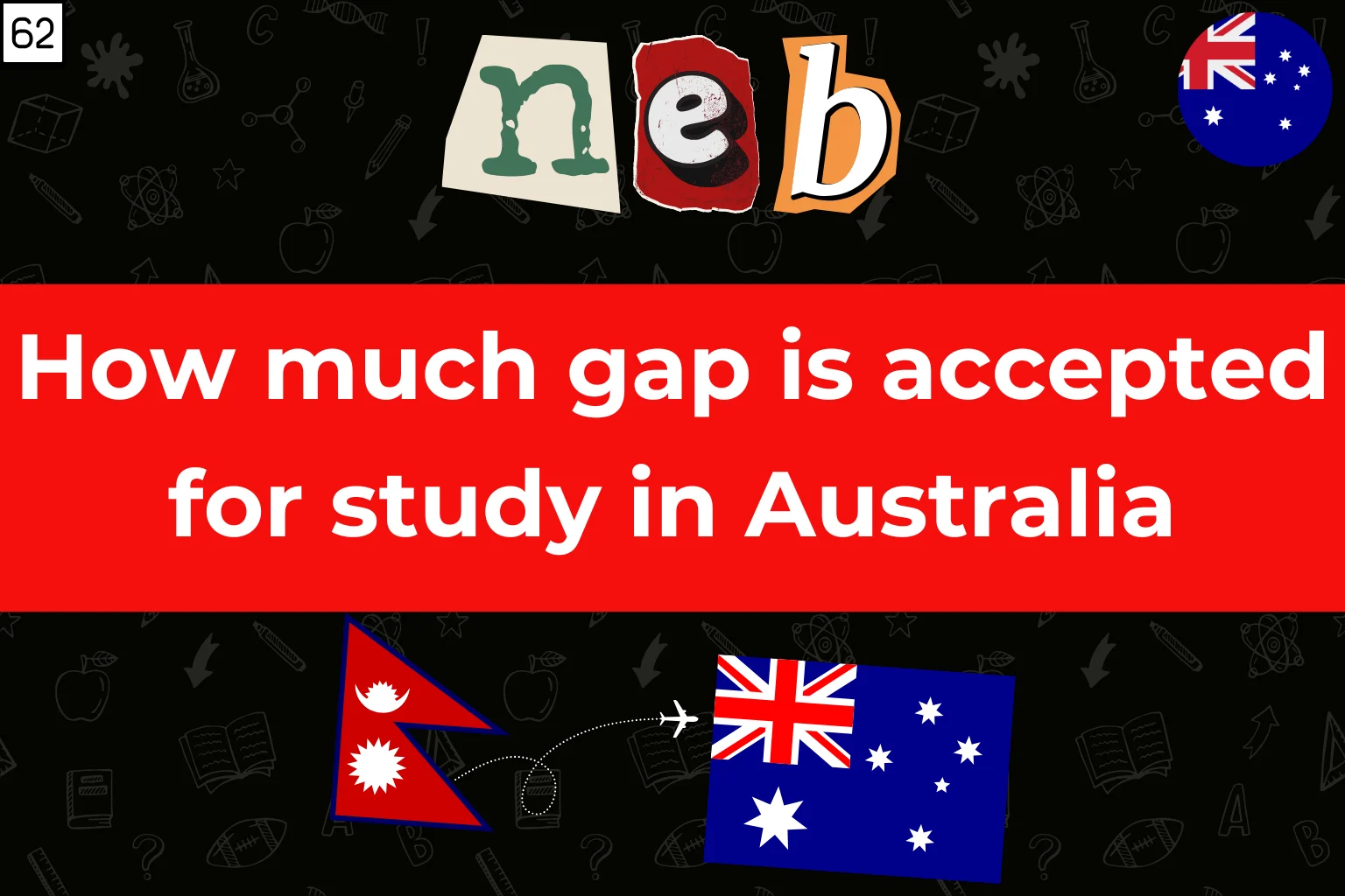 how much gap is accepted for study in australia